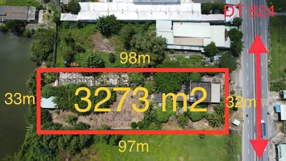 Kho Xưởng 3273m2 Mặt Tiền ĐT 824 - Giá Tốt 35 Tỷ